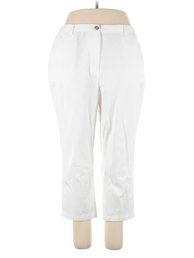 Pre-owned Lands' End Casual Pants In White