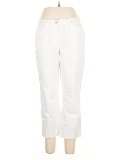 Pre-owned Lands' End Casual Pants In White