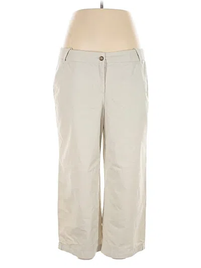 Pre-owned Lands' End Casual Pants In White