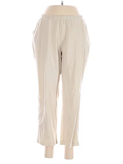 Pre-owned Lands' End Casual Pants In White