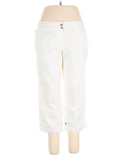 Pre-owned Lands' End Casual Pants In White
