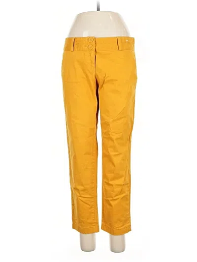 Pre-owned Lands' End Casual Pants In Yellow