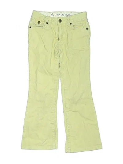 Pre-owned Lands' End Kids'  Casual Pants In Yellow