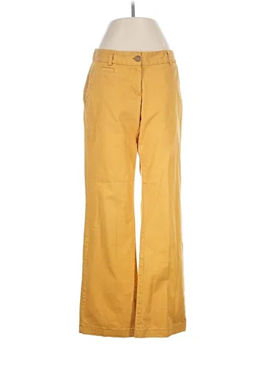 Pre-owned Lands' End Casual Pants In Yellow