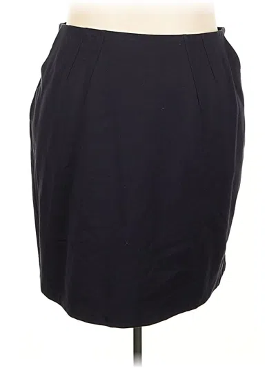 Pre-owned Lands' End Casual Skirt In Black