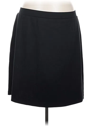 Pre-owned Lands' End Casual Skirt In Black