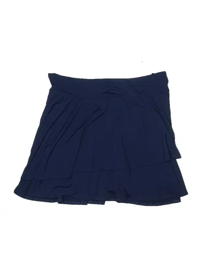 Pre-owned Lands' End Casual Skirt In Blue
