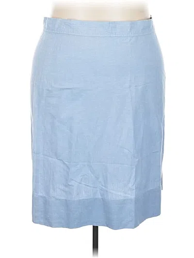 Pre-owned Lands' End Casual Skirt In Blue