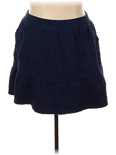 Pre-owned Lands' End Casual Skirt In Blue