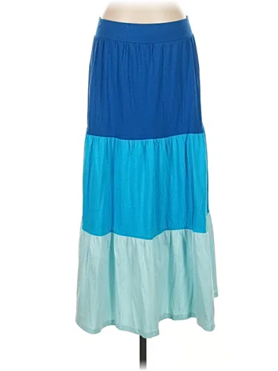 Pre-owned Lands' End Casual Skirt In Blue