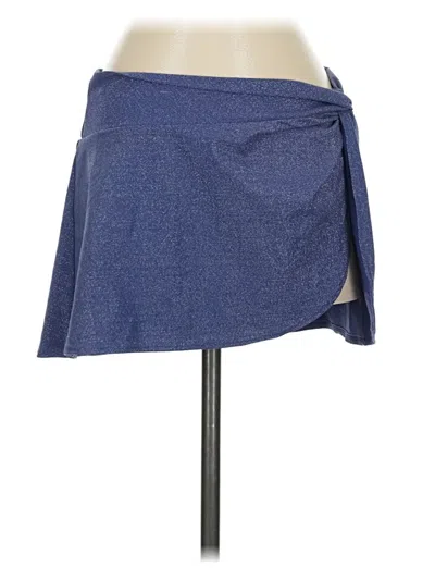 Pre-owned Lands' End Casual Skirt In Blue
