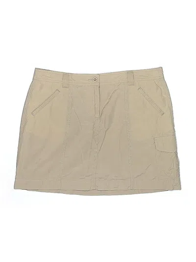 Pre-owned Lands' End Casual Skirt In Brown