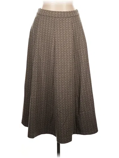 Pre-owned Lands' End Casual Skirt In Brown