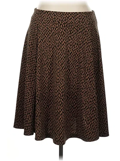 Pre-owned Lands' End Casual Skirt In Brown