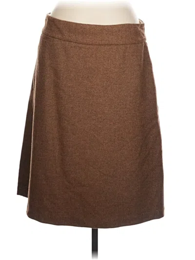 Pre-owned Lands' End Casual Skirt In Brown