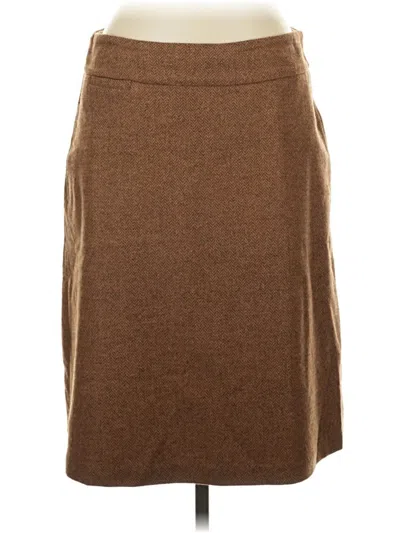 Pre-owned Lands' End Casual Skirt In Brown