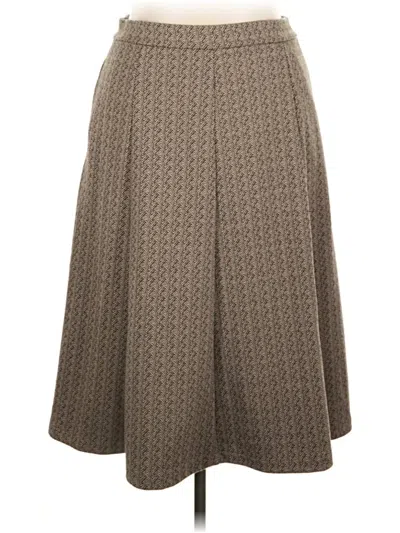 Pre-owned Lands' End Casual Skirt In Brown