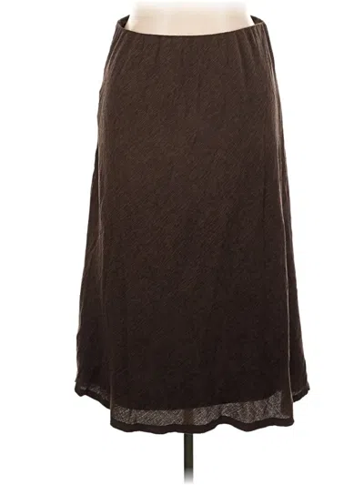 Pre-owned Lands' End Casual Skirt In Brown