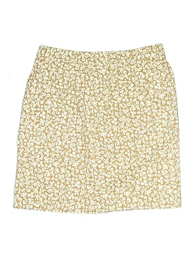 Pre-owned Lands' End Casual Skirt In Gold