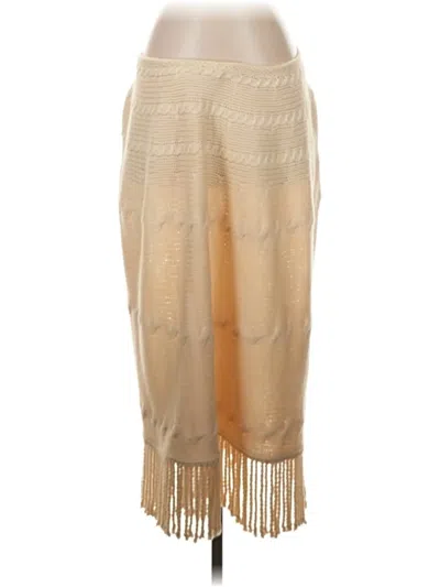Pre-owned Lands' End Casual Skirt In Gold