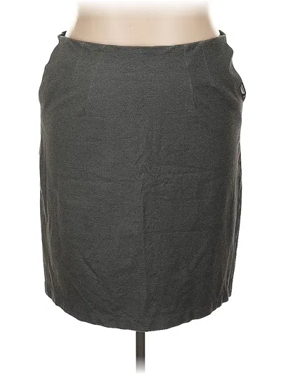 Pre-owned Lands' End Casual Skirt In Gray