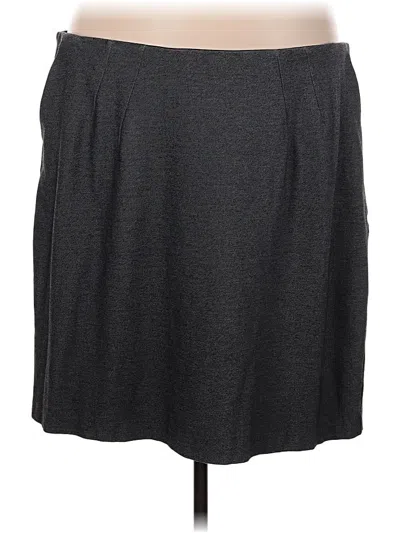 Pre-owned Lands' End Casual Skirt In Gray