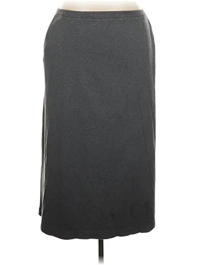 Pre-owned Lands' End Casual Skirt In Gray