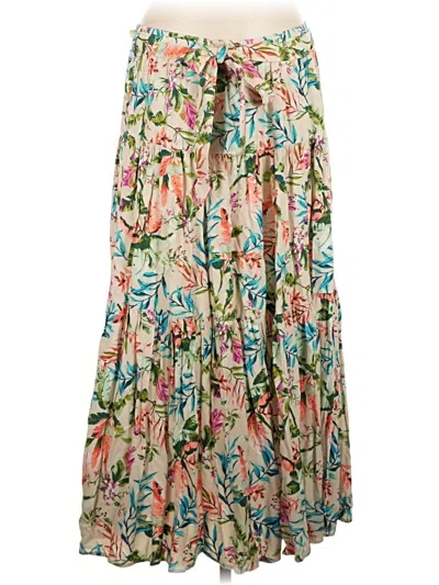Pre-owned Lands' End Casual Skirt In Green