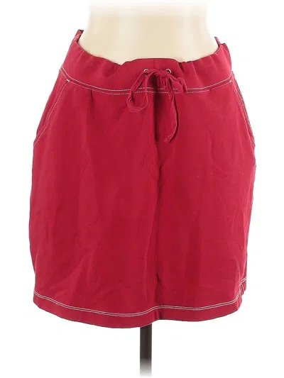 Pre-owned Lands' End Casual Skirt In Red
