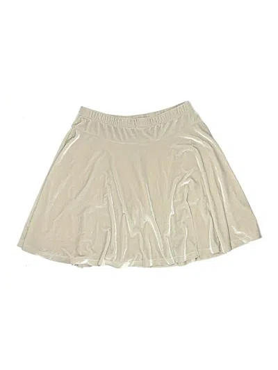 Pre-owned Lands' End Casual Skirt In Silver