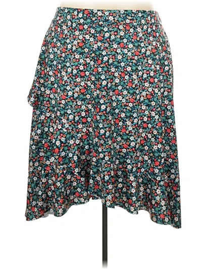 Pre-owned Lands' End Casual Skirt In Teal
