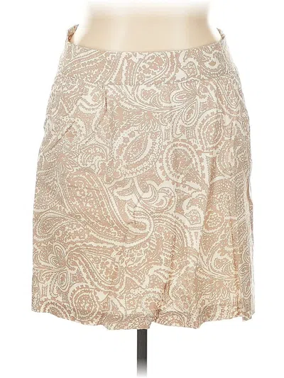 Pre-owned Lands' End Casual Skirt In White