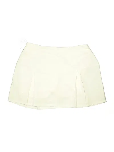 Pre-owned Lands' End Casual Skirt In White