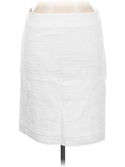 Pre-owned Lands' End Casual Skirt In White