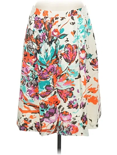 Pre-owned Lands' End Casual Skirt In White