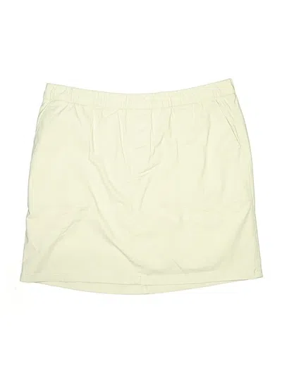 Pre-owned Lands' End Casual Skirt In White