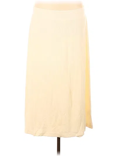 Pre-owned Lands' End Casual Skirt In White