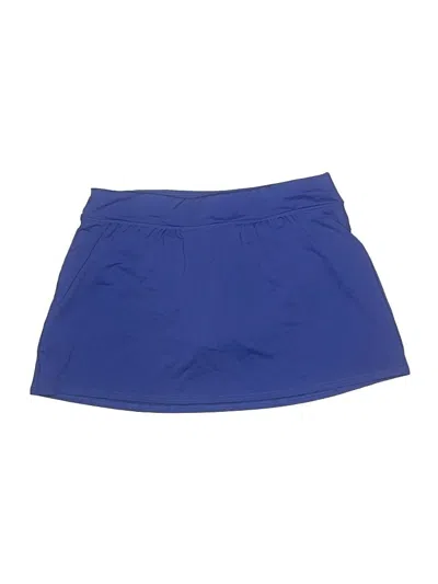Pre-owned Lands' End Casual Skirt In White