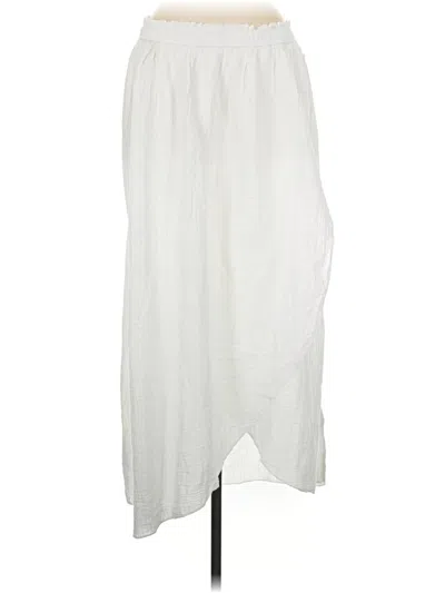 Pre-owned Lands' End Casual Skirt In White