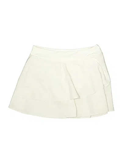 Pre-owned Lands' End Casual Skirt In White