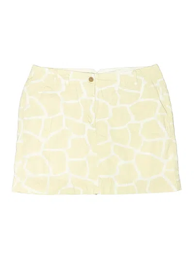 Pre-owned Lands' End Casual Skirt In Yellow