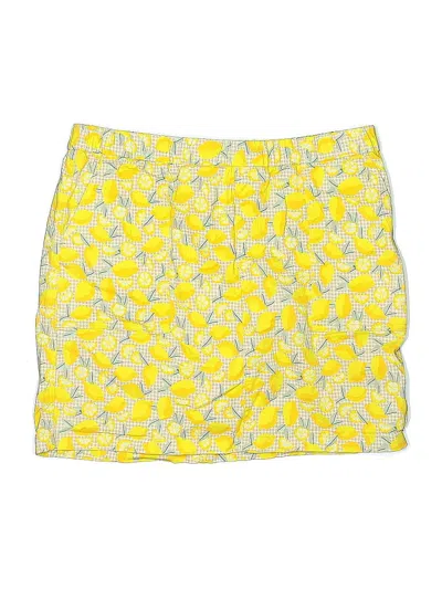 Pre-owned Lands' End Casual Skirt In Yellow