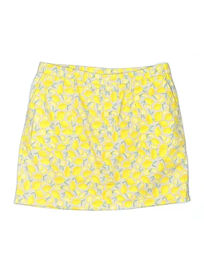 Pre-owned Lands' End Casual Skirt In Yellow