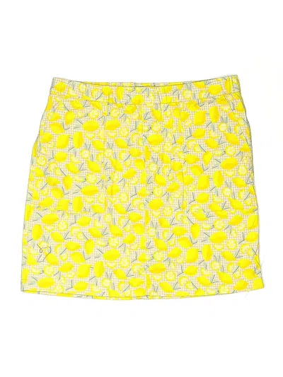 Pre-owned Lands' End Casual Skirt In Yellow
