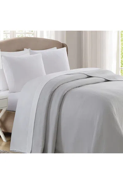 Lands' End Charisma Deluxe Woven Cotton Blanket In Green