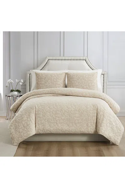 Lands' End Charisma Regan Cotton Matelasse Duvet Cover And Sham Set In Brown