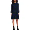 Lands' End Chiffon Above The Knee Adjustable Dress In Multi