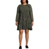 Lands' End Chiffon Above The Knee Adjustable Dress In Black
