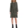 Lands' End Chiffon Above The Knee Adjustable Dress In Black