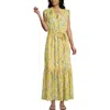 Lands' End Chiffon Maxi Dress With Ruffle Detail In Yellow